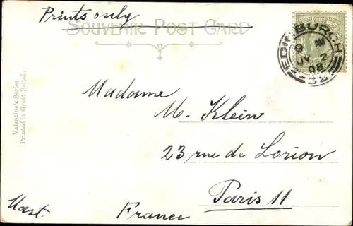 Ak Edinburgh Schottland, Edinburgh from the Castle