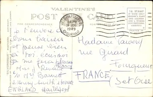 Ak Hartlepool Durham England, The Lake, Ward Jackson Park