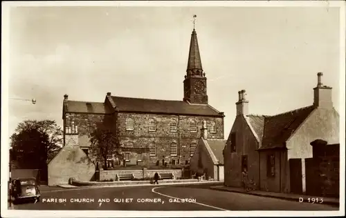 Ak Galston Schottland, Parish Church and Quiet Corner