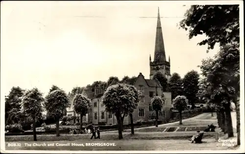 Ak Bromsgrove West Midlands England, The Church and Council House