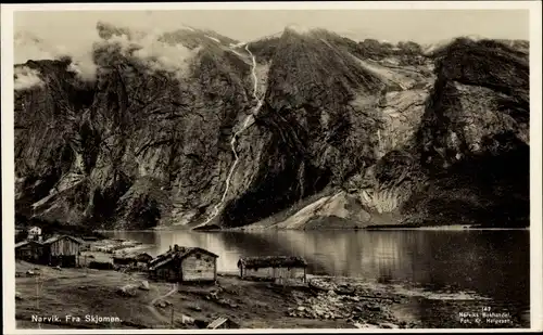 Ak Narvik Norwegen, fra Skjomen