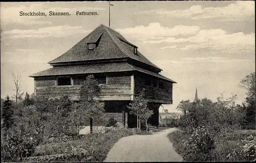 Ak Skansen Stockholm Schweden, Fatburen