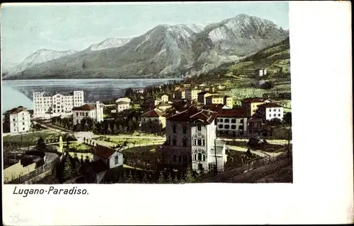 Ak Paradiso Lugano Kanton Tessin Schweiz, Totalansicht