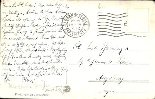 Ak Ouchy Lausanne Kanton Waadt, Le Quai, Segelboote, Schwäne