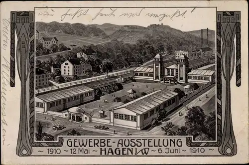 Künstler Ak Hagen in Westfalen, Gewerbeausstellung 1910