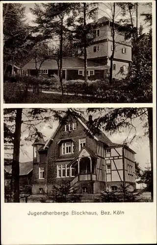 Ak Eckenhagen im Oberbergischen Kreis, Jugendherberge Blockhaus