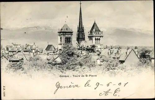 Ak Genève Genf Stadt, Tours de St. Pierre