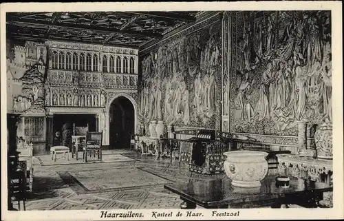 Ak Haarzuilens Vleuten Utrecht Niederlande, Kasteel de Haar, Feestzaal