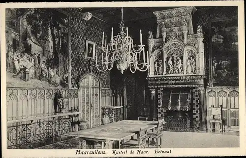 Ak Haarzuilens Vleuten Utrecht Niederlande, Kasteel de Haar, Eetzaal