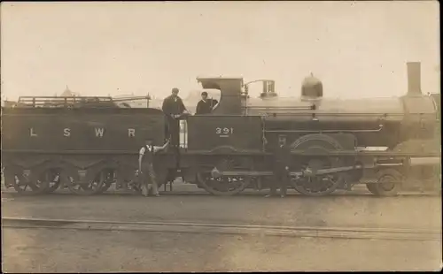 Foto Ak Britische Eisenbahn, LSWR London and South Western Railway, Steam Locomotive 391