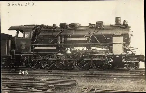 Foto Ak Sächsische Staatsbahn, Dampflokomotive