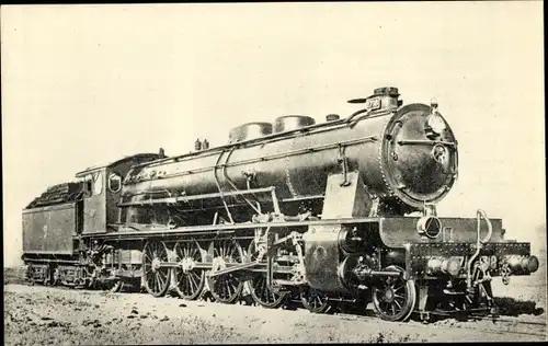Ak Spanische Eisenbahn, Dampflokomotive, Machine No 1718, Madrid-Saragosse-Alicante