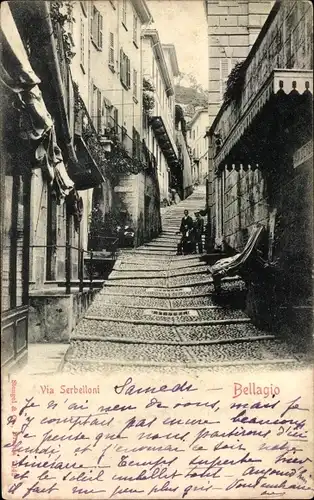 Ak Bellagio Lago di Como Lombardia, Via Serbelloni