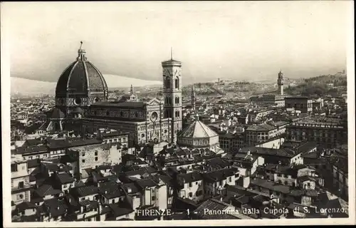 Ak Firenze Florenz Toscana, Panorama dalla Cupola di S. Lorenzo