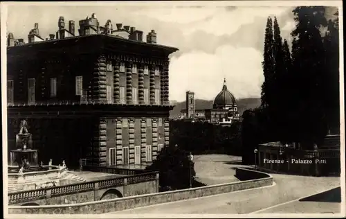 Ak Firenze Florenz Toscana, Palazzo Pitti, Springbrunnen
