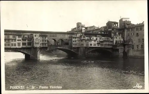 Ak Firenze Florenz Toscana, Ponte Vecchio, Brücke