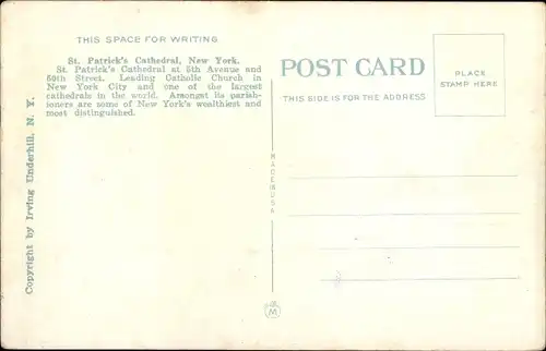 Ak New York City USA, St. Patricks Cathedral