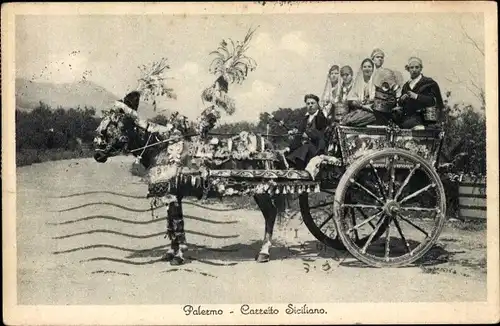 Ak Palermo Sizilien Sicilia Italien, Carretto Siciliano