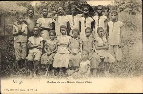 Ak Congo, Ecoliers de race Mongo, Mission d'ikao, Afrikaner, Kinder