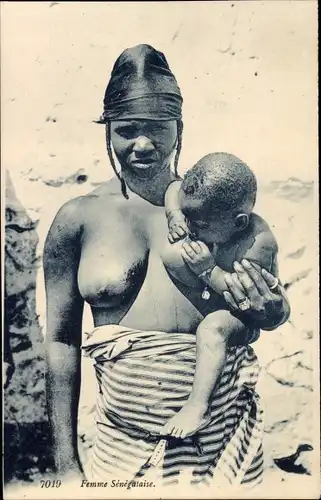 Ak Femme Sénégalaise, Senegaleserin, Säugling