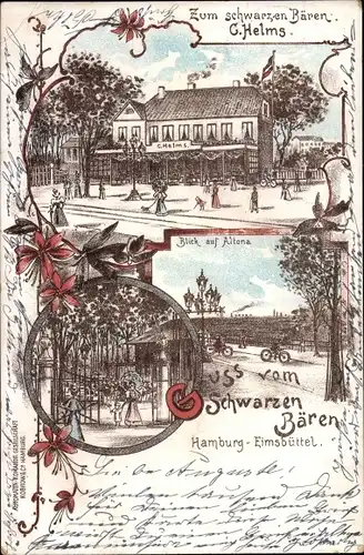 Litho Hamburg Eimsbüttel, Zum Schwarzen Bären, Altona