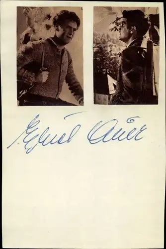 Ak Schauspieler Erich Auer, Portrait, Autogramm