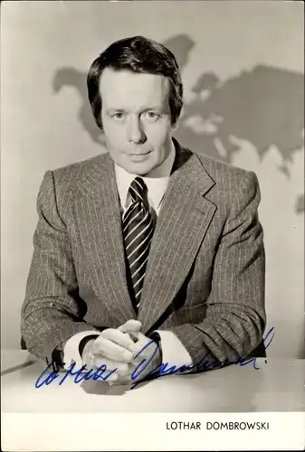 Ak Journalist und Moderator Lothar Dombrowski, SWF, WDR, Autogramm