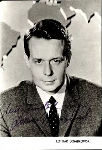 Ak Journalist und Moderator Lothar Dombrowski, SWF, WDR, Autogramm