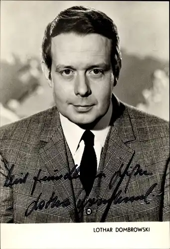 Ak Journalist und Moderator Lothar Dombrowski, SWF, WDR, Autogramm