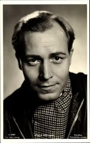 Ak Schauspieler Paul Klinger, Portrait