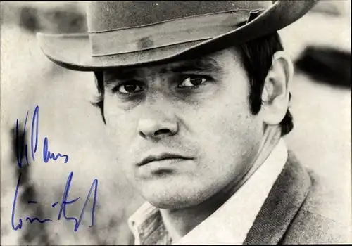 Foto Schauspieler Klaus Löwitsch, Portrait, Autogramm