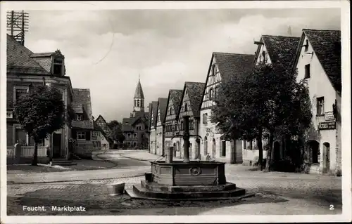 Ak Feucht im Kreis Nürnberger Land Mittelfranken, Marktplatz, Victoria Fahrräder Werbeschild