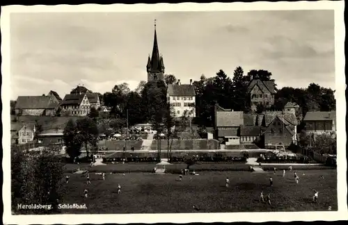 Ak Heroldsberg Mittelfranken, Schlossbad, Uhrenturm