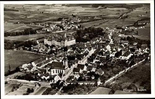 Ak Ellingen in Mittelfranken Bayern, Blick auf Ortschaft und Umgebung, Fliegeraufnahme