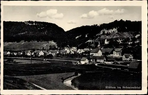 Ak Hütten Schelklingen auf der Schwäbischen Alb, Blick auf den Ort