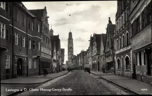 Ak Lauingen an der Donau Schwäbische Alb, Obere Herzog Georg Straße