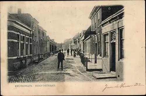 Ak Kruiningen Zeeland, Hoofdstraat