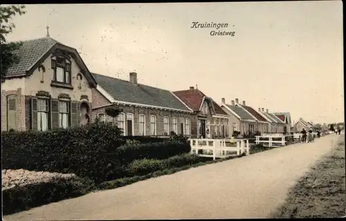 Ak Kruiningen Zeeland Niederlande, Grintweg