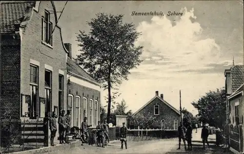 Ak Schore Zeeland Niederlande, Gemeentehuis