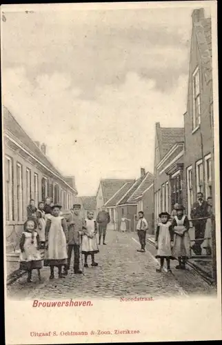 Ak Brouwershaven Zeeland, Noordstraat