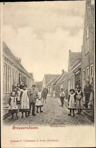 Ak Brouwershaven Zeeland, Noordstraat