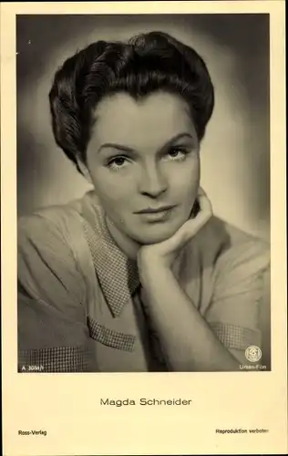 Ak Schauspielerin Magda Schneider, Portrait, Ross Verlag A 3088/1