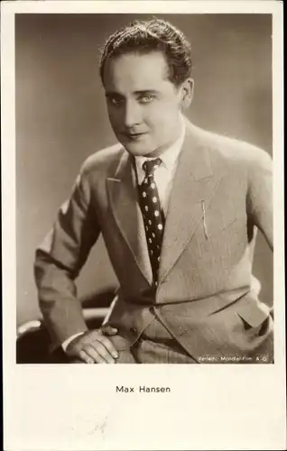 Ak Schauspieler Max Hansen, Portrait