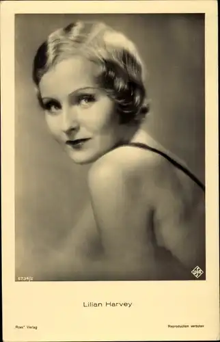 Ak Schauspielerin und Sängerin Lilian Harvey, Portrait