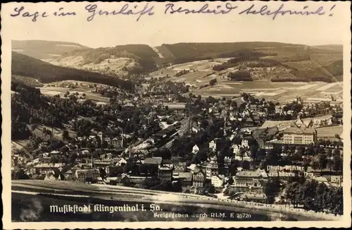 Ak Klingenthal im Vogtland Sachsen, Blick auf den Ort mit Umgebung