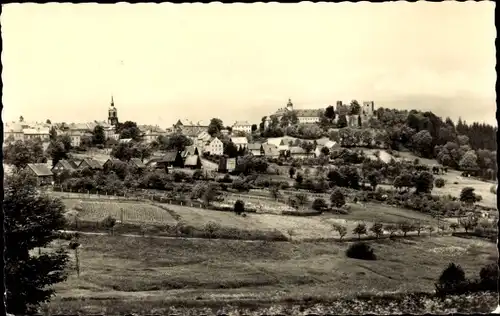 Ak Frauenstein im Erzgebirge, Panorama, Teilansicht