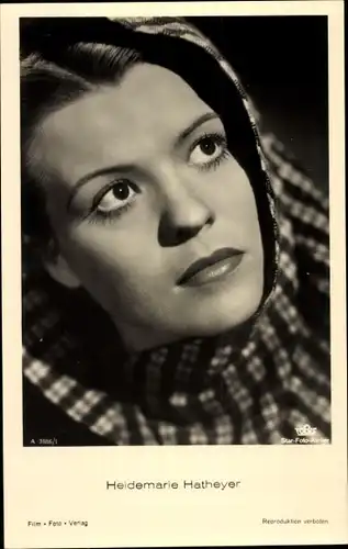 Ak Schauspielerin Heidemarie Hatheyer, Portrait