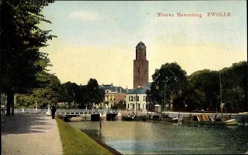 Ak Zwolle Overijssel Niederlande, Nieuwe Havenbrug