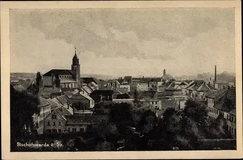 Ak Bischofswerda, Blick auf den Ort