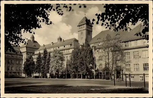 Ak Bischofswerda, Goetheschule, Fassade